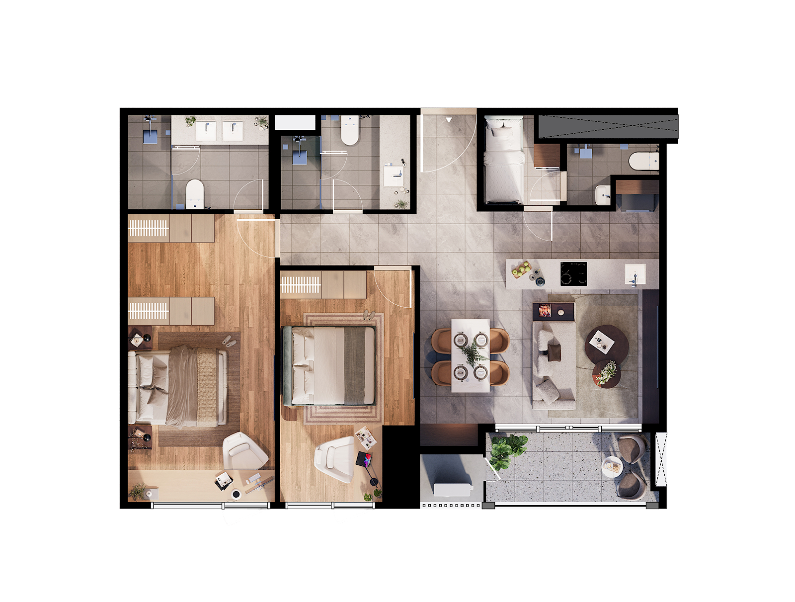 Two Bedroom floor plan thumbnail