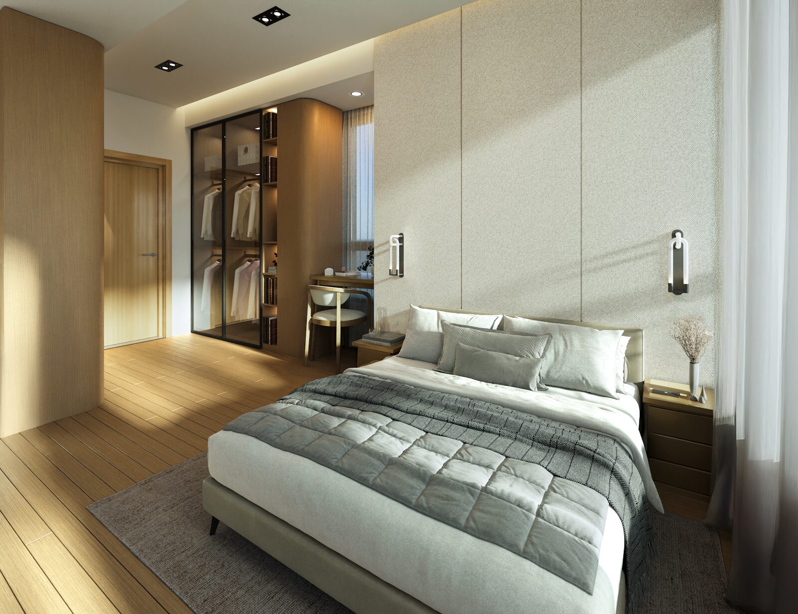 Sondris Two Bedroom Primary bedroom and walk-in closet